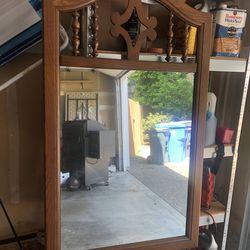 Free-Still available- Above Dresser Mirror for re- purpose. No nicks or cracks
