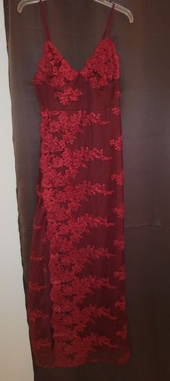 Burgundy Lace Dress