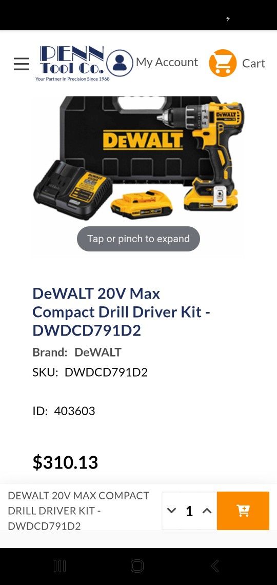 Dewalt 20v Drill Set
