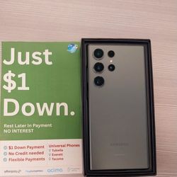 Samsung Galaxy S22 Ultra 5G 128gb  Unlocked, FREE Smartwach/ Headphones. Pay $1 Today Rest in payments. NO CREDIT NEEDED FINANCING