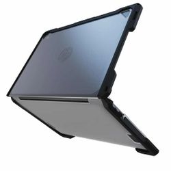 New Rugged Hard Shell Case for HP Chromebook 14 G7 / G6, Student-Proof K-12 Protective Clear Cover