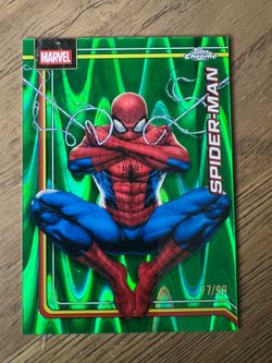 2026 Topps Chrome Marvel Spiderman #163 Green Ray Wave /99