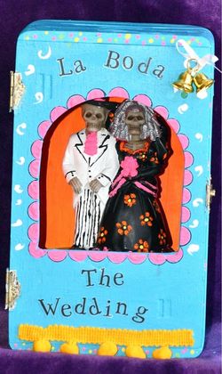 Day of the Dead Wedding Shadow Box