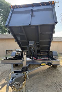 🔥New 8x4x12 SCISSORS LIFT Hydraulic Dump Trailer WITH TARP 🔥