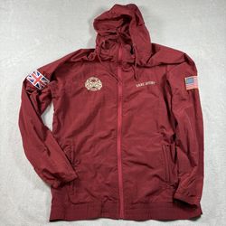 Civil Regime Darc Sport Wolves Club Men L Maroon Jacket Windbreaker 98/100 #3651