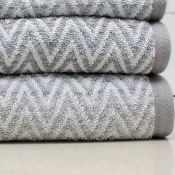  Cambria Hotels Bath Towel, 30x60" White Grey