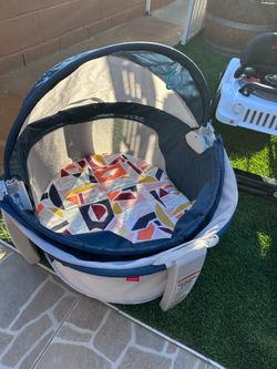Baby outdoors shade