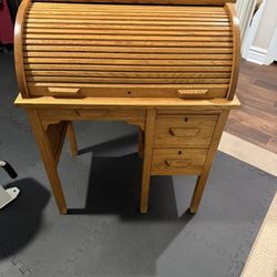 Antique Kids Roll Top Desk