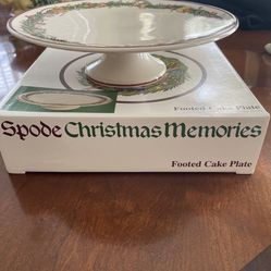 Spode Christmas Memories Footed Cake Plate Stand