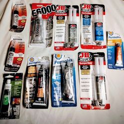 New In Packageing:JB Weld,Permatex, Rust-Oleum,3M,E6000