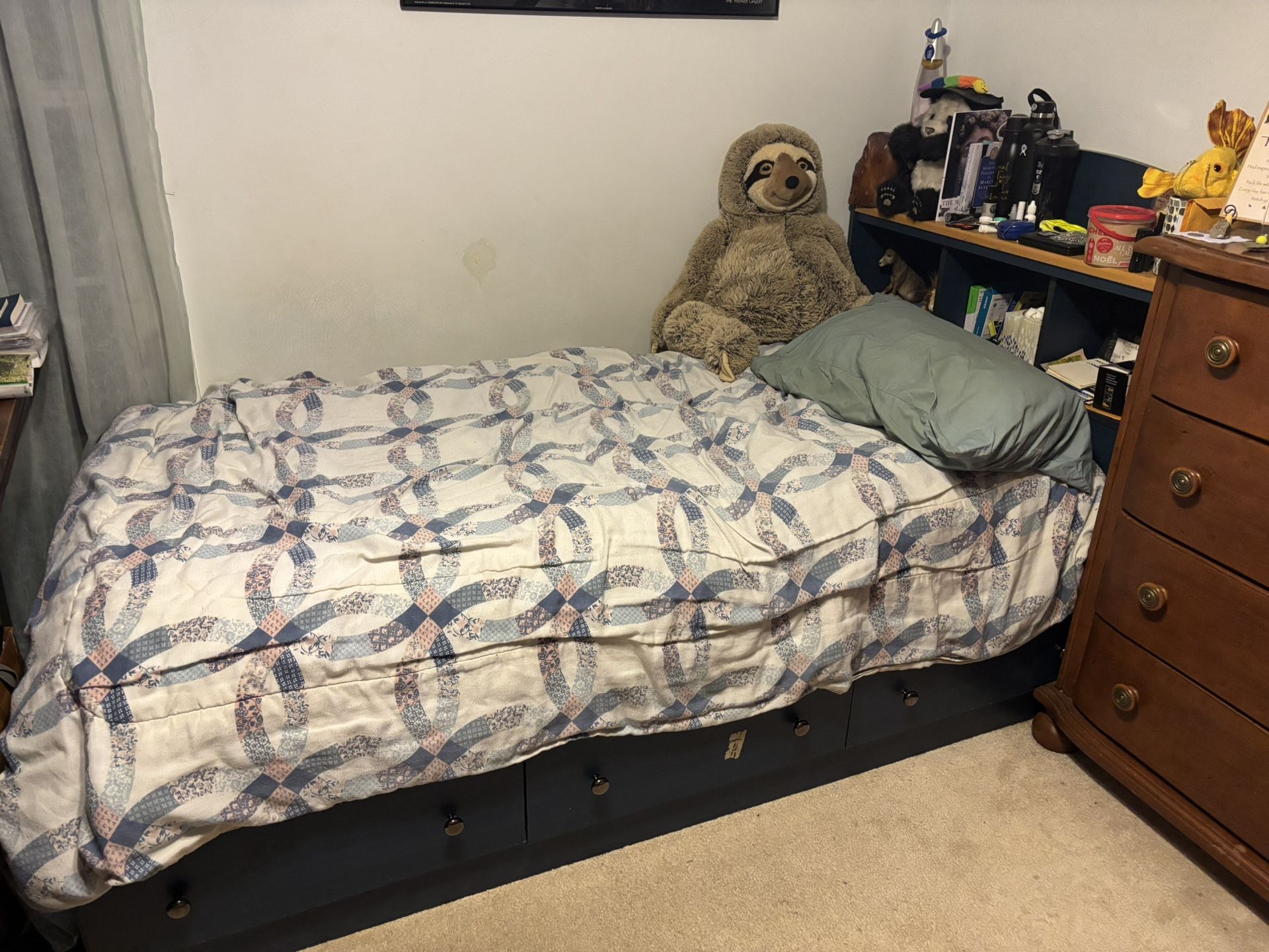 Captain‘S Bed With Three Drawers Also Includes Headboard And Pillow Top Mattress