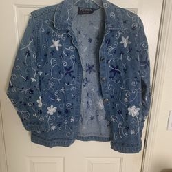 Jeans Jacket / Denim Jacket With Embroidery 