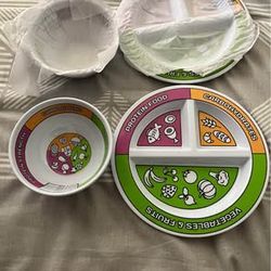 Brand new Portion Control Bariatric plates set of 4.