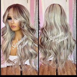 Human Hair Blended Lace Front Wig 