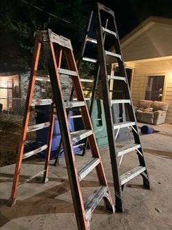 Escalera de 6 pies y 10 .. ladder 6 and 10ft