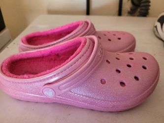 Glitter crocs size 4