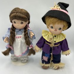 Dorothy and scarecrow, precious moments vintage dolls, signed wizard of oz