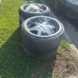 Rims And Tires Size 20s $300