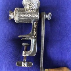 Antique Vintage No. 7 O-V-B Food Chopper Hibbard Spencer Bartlett & Co. Chicago Cast Iron