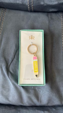 New #1 Teacher Enamel Keychain
