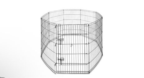 Black Metal Wire Pet Playpen