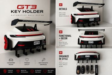 GT3 RS Style Key Holder – Premium Wall Mount for Car Lovers