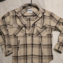 Brown Flannel Shacket