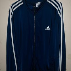 $8 EUC ADIDAS BLUE JACKET SIZE XL (18/20