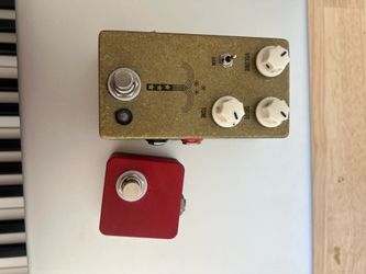 Morning glory with red switch guitar pedal
