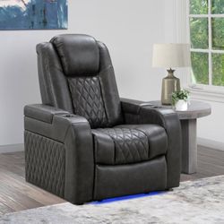 Abbyson Calton Leather Power Theater Recliner $90