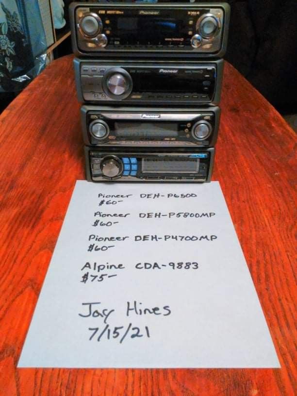 Pioneer Alpine Car Audio Receiver's