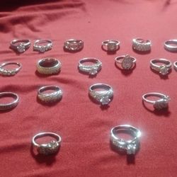 Large Lot of Silver-Tone Rings – All for $100 (Great Deal!)