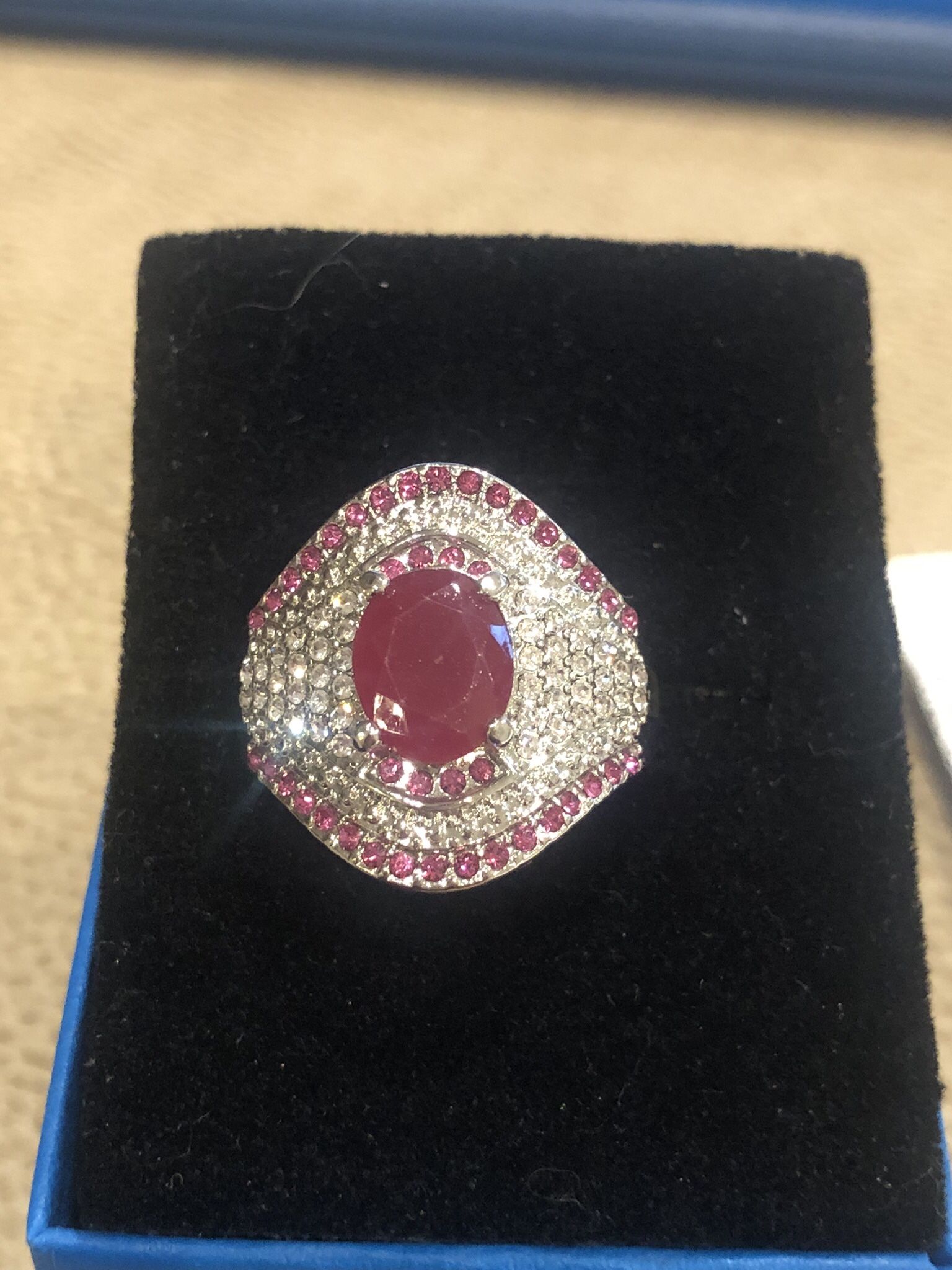 Bella Luci Simulated Ruby Ring