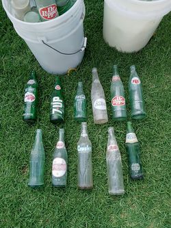 Antique 50's and 60's soda bottles