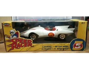 Speed Racer Scale 1:18 Joyride 1/18 Diecast Metal Mach 5 Car with Chim Chim