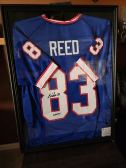 Framed Andre Reed Autographed Jersey