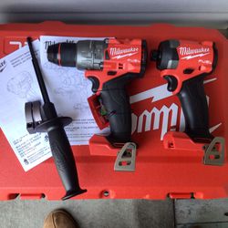 Milwaukee M18 FUEL Hammer Drill And M18 FUEL Impact Driver And Plastic Case.  Brand NEW.  Tools Only. 