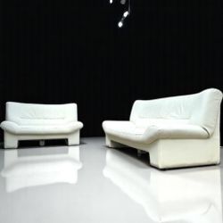 NICOLETTE SALOTTI Italian Leather Sofa Set – Modern Elegance