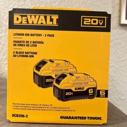 DEWALT 20V MAX Premium Lithium-Ion 6.0Ah Battery Pack (2 Pack)