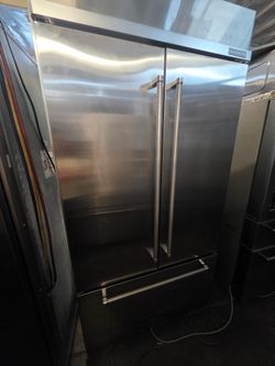 42" KITCHENAID BUILT IN FRENCH DOOR STAINLESS STEEL REFRIGERATOR