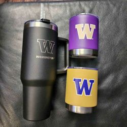 Set of 3 University of Washington Cups