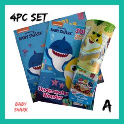NWT Pinkfong Baby Shark 4pc Gift Set A