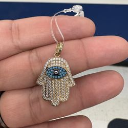 Hamsa 14 K Gold Pendant 