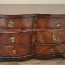 Dixie HighBoy 6 Drawer Mahogany Dresser