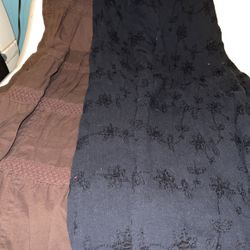 2Maxi Skirts 2X Black And Brown