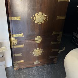 Antique Oriental Style Cabinet 