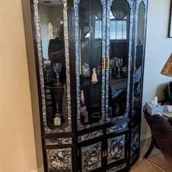 Gorgeous Mother of pearl  Curio cabinet