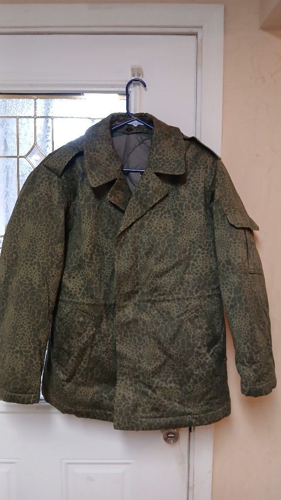 Polish Army Leopard Camo Field Jacket Size M