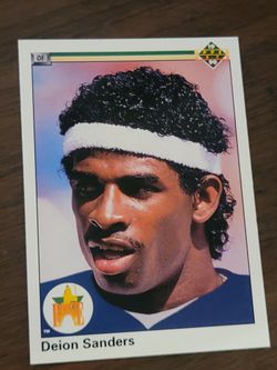 Deion Sanders 1990 Upper Deck #13 YANKEES ROOKIE RC Baseball Card NM