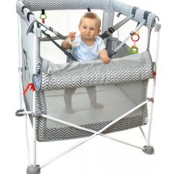 OneStar 4in1 Portable Crib Bedside Sleeper Bassinet Folding Playpen Baby / Patio/corral Con Brincolín 